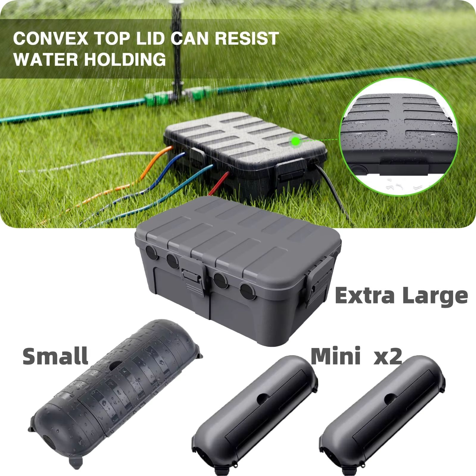 Outdoor Power Adapter - Large Weatherproof Outdoor Electrical Box Cable