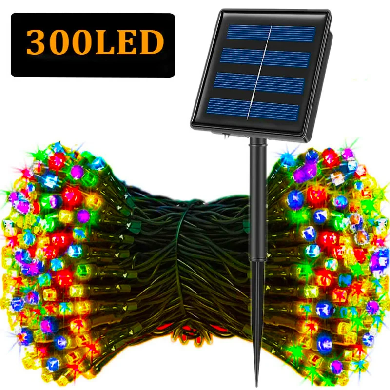 Outdoor Power For Xmas Lights - 5M-32M LED Solar String Lights 300LED