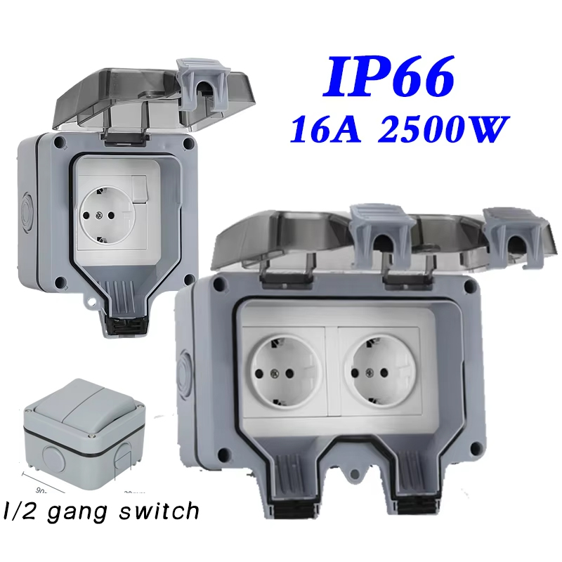 Outdoor Power Plus - EU KR Outdoor Wall Waterproof Sockets
