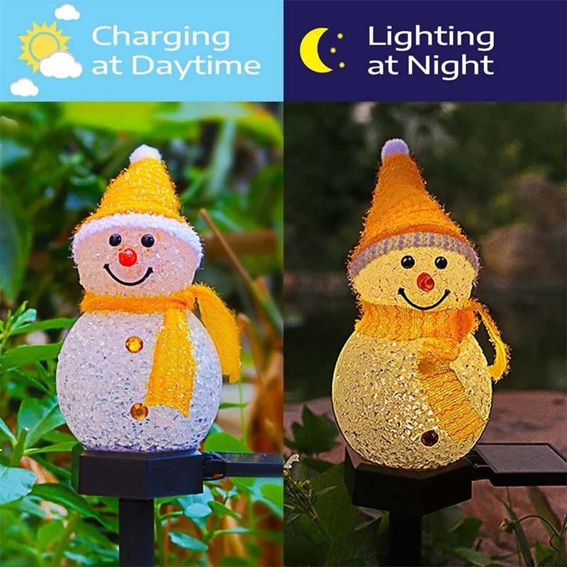 Solar LED Snowman Ambient Ligh - Outdoor Power For Xmas Lights ulasan dan harga
