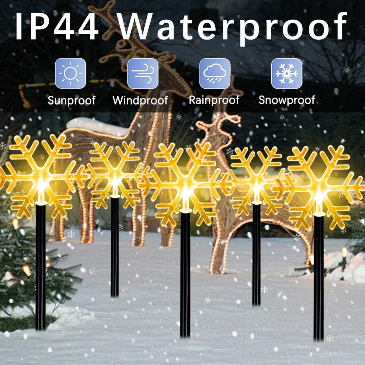 5Pcs Christmas Pathway Lights  - Outdoor Power For Xmas Lights ulasan dan harga
