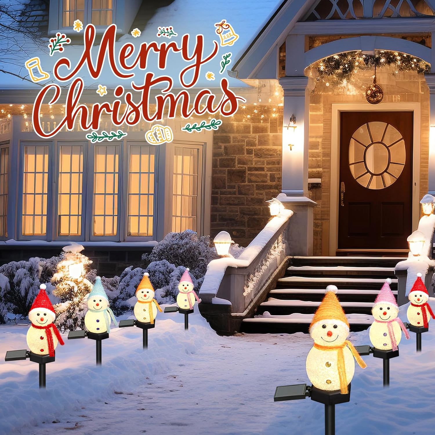 LED Snowman Solar Garden Light - Outdoor Power For Xmas Lights ulasan dan harga