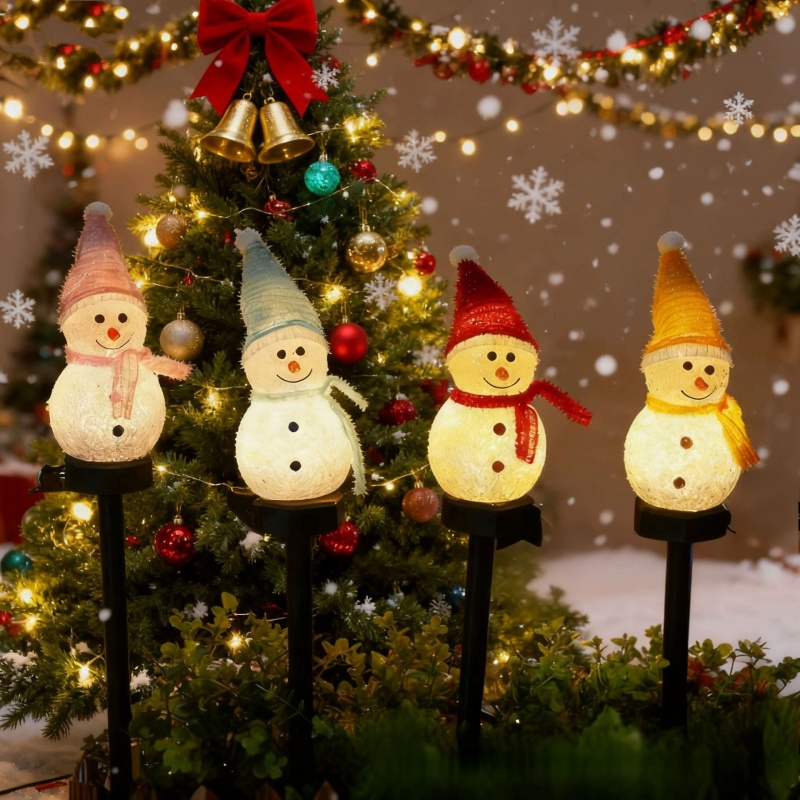 LED Snowman Solar Garden Light - Outdoor Power For Xmas Lights ulasan dan harga