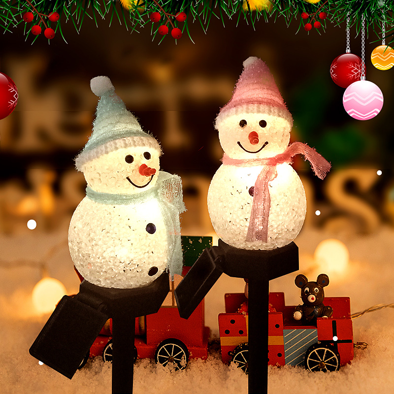 LED Snowman Solar Garden Light - Outdoor Power For Xmas Lights ulasan dan harga