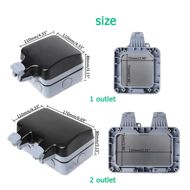 EU KR Outdoor Wall Waterproof  - Outdoor Power Plus ulasan dan harga