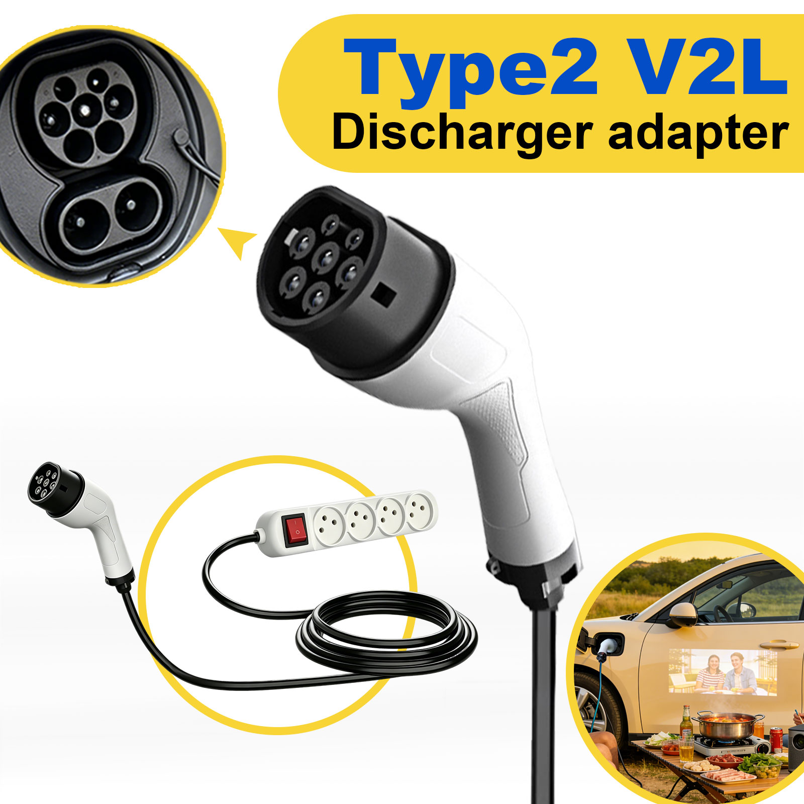 Type2 V2L Discharge Adapter Is - Outdoor Powerwall ulasan dan harga