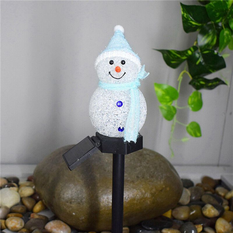 New 4X Snowman Solar Lights Ch - Outdoor Power For Xmas Lights ulasan dan harga