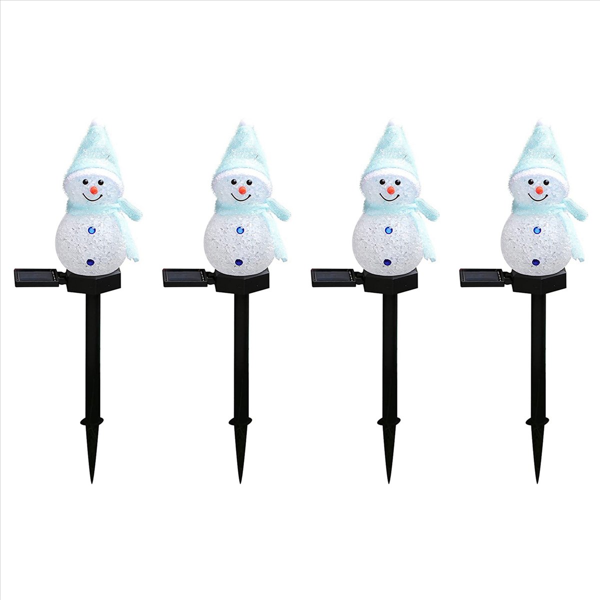 New 4X Snowman Solar Lights Ch - Outdoor Power For Xmas Lights ulasan dan harga