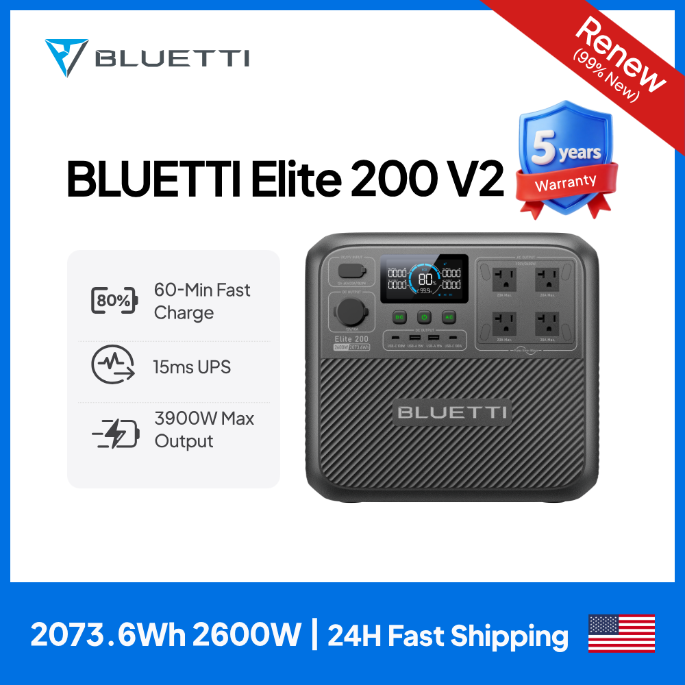 【Renew】BLUETTI Elite 200 V2 Po - Outdoor Powerwall ulasan dan harga