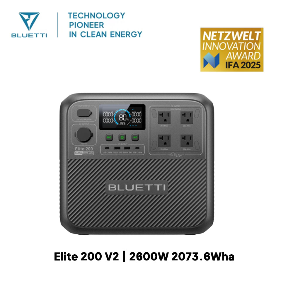 【Renew】BLUETTI Elite 200 V2 Po - Outdoor Powerwall ulasan dan harga